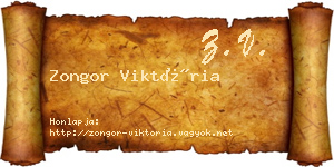 Zongor Viktória névjegykártya